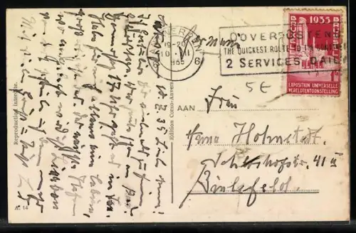 AK Anvers, Place de Meir et Building