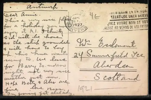 AK Anvers, Place de la Victoire, Strassenbahn