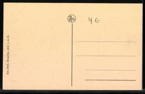 AK Bruxelles, Place de Brouckère, Strassenbahn