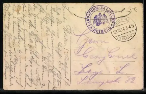 AK Liège, Place Saint-Lambert et Palais de Justice, Strassenbahn