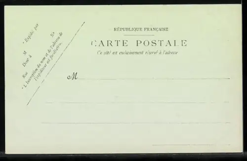 AK Menton, Vue à Garavan, Strassenbahn