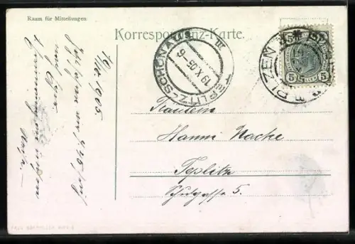 AK Pilsen, Neues Städtisches Theater mit Strassenbahn