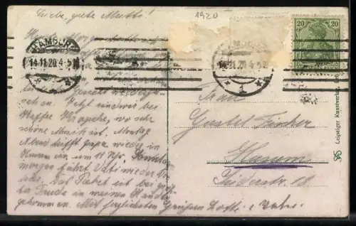 AK Hannover, Hoftheater und Georgstrasse mit Strassenbahn