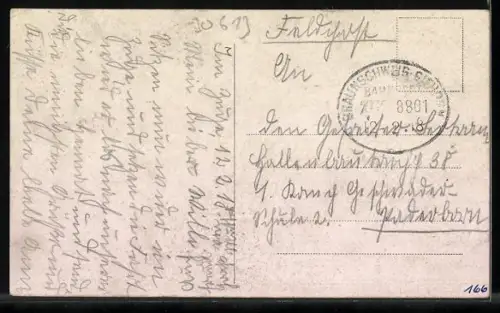 AK Hannover, Hauptpost und Telegraphen-Amt mit Strassenbahn