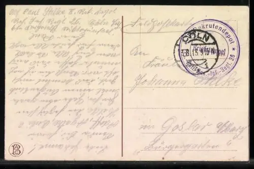 AK Köln-Neustadt, Hohenstaufenring mit Geschäften und Strassenbahn