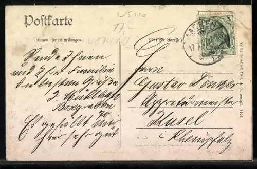 AK Aachen, Elisenbrunnen mit Strassenbahn