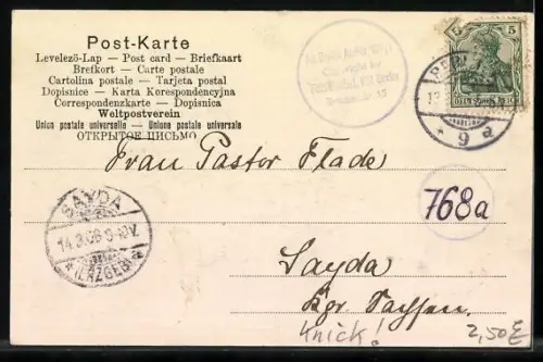 AK Berlin, Leipzigerstrasse mit Geschäften und Strassenbahnen