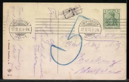 AK Mannheim, Heidelbergstrasse mit Strassenbahn und Fontäne