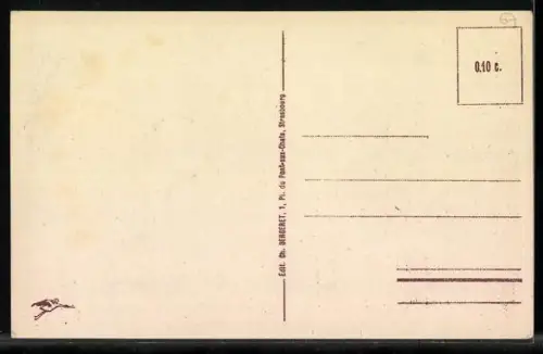 AK Strasbourg, Le Pont du Rhin, Strassenbahn Linie 1