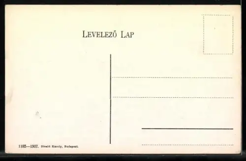 AK Budapest, Blocksberg mit der Elisabeth-Brücke und Strassenbahn