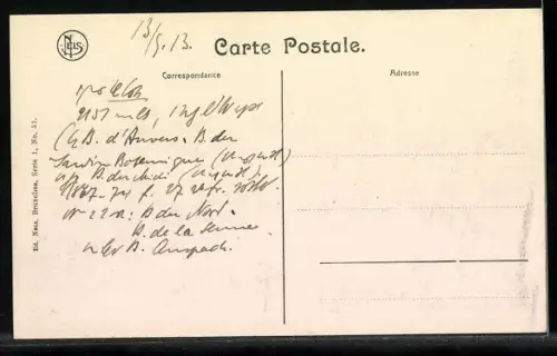 AK Bruxelles, Le Boulevard Anspach, Strassenbahn