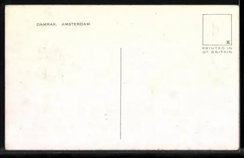 AK Amsterdam, Damrak, Strassenbahn