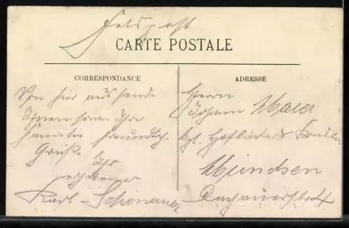 AK Saint-Quentin, Le Port avec péniches sur le canal