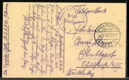 AK Saint-Quentin, Rathausplatz mit Denkmal