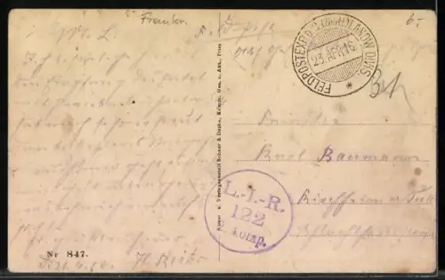 AK Cierges, Moulin pittoresque avec chute d`eau et groupe de personnes au bord de la rivière