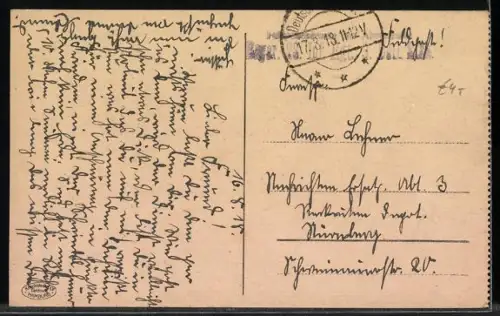 AK La Pommeraye, Rue avec maison endommagée et soldats sur le chemin