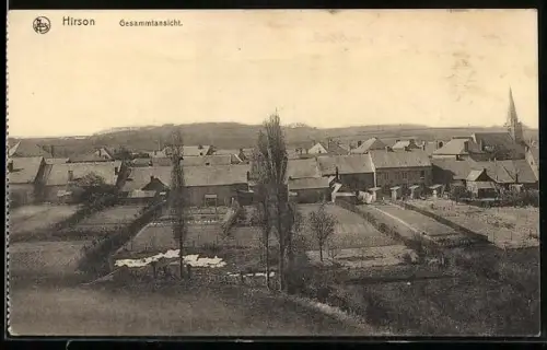 AK Hirson, Vue d`ensemble du village et des champs environnants