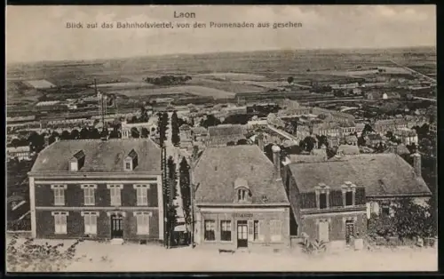 AK Laon, Blick auf das Bahnhofsviertel