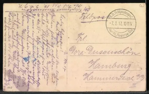 AK Nauroy, Kirche in Trümmern