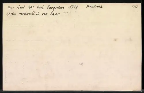 AK Fargniers, Ruinen des Dorfes