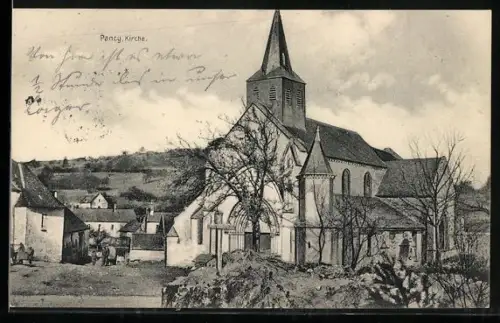 AK Pancy, Blick zur Kirche