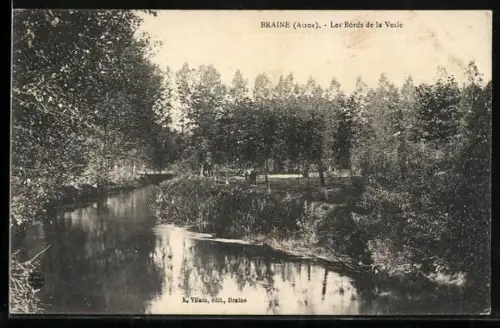 AK Braine /Aisne, Les Bords de la Vesle