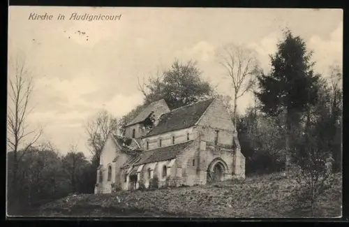 AK Audignicourt, Kirche am Wald
