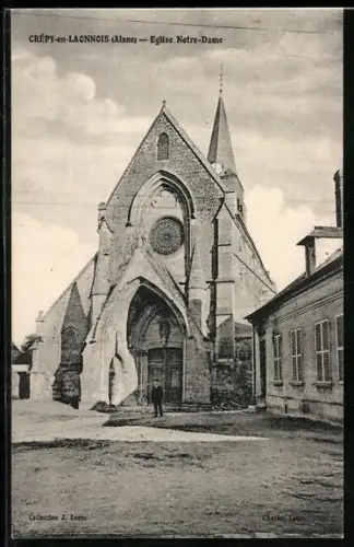 AK Crépy-en-Laonnois /Aisne, Église Notre-Dame