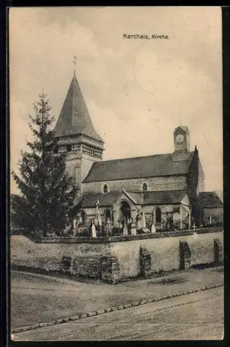 AK Marchais, Partie an der Kirche