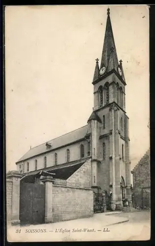 AK Soissons, L`Église Saint-Waast