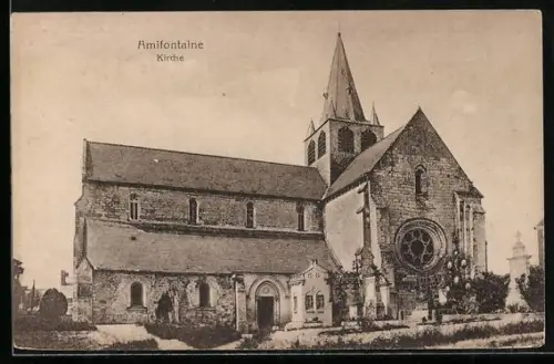 AK Amifontaine, Blick zur Kirche