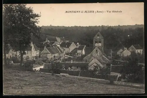 AK Montigny-l`Allier /Aisne, Vue générale