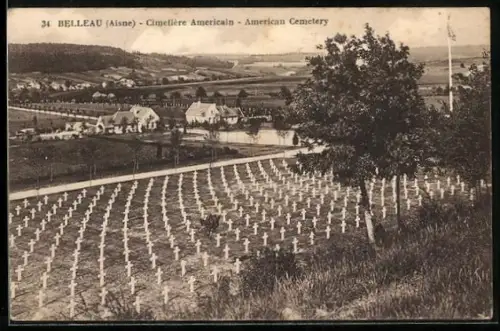 AK Belleau /Aisne, Cimetière Américain