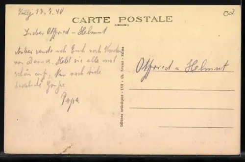 AK Vailly-sur-Aisne, Vue générale, Le Chemin des Dames