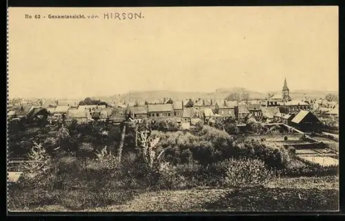 AK Hirson, Ortsansicht aus der Vogelschau