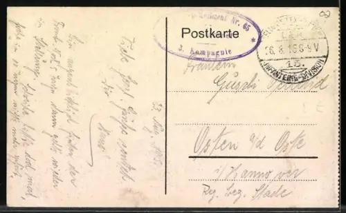 AK Crouy bei Soissons, Maison endommagée dans un paysage rural