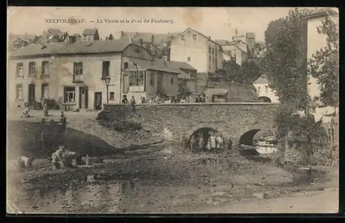 AK Neufchâteau, La Vierre et le Pont du Faubourg