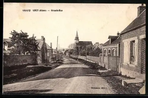 AK Lucy /Aisne, Grande-Rue