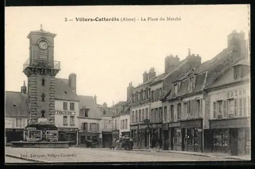 AK Villers-Cotterêts /Aisne, La Place du Marché