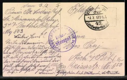 AK Sissonne, Blick auf die Kasernen