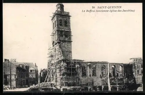 AK Saint-Quentin, Le Beffroi, ancienne église des Jacobins