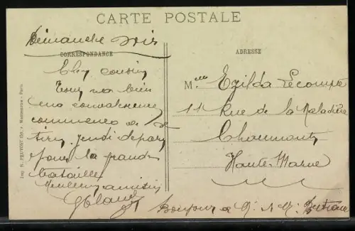 AK Soissons, Prisonniers allemands dans les rues de Soissons