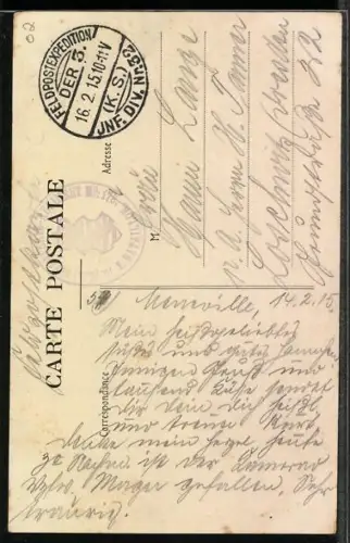 AK Vervins, Rue de la Liberté avec vue sur le clocher et passants