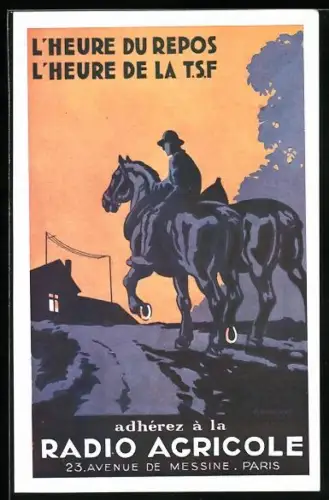 AK Reklame für Radio Agricole