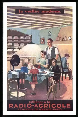 AK Reklame für Radio Agricole