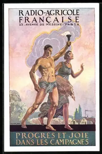 AK Reklame für Radio Agricole