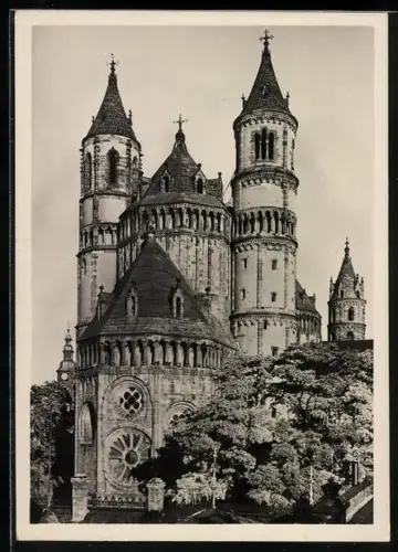 Foto-AK Deutscher Kunstverlag, Nr. 18a, Walter Hege: Worms, Dom von Südwesten betrachtet