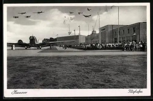 AK Hannover, Flughafenpartie mit Junkers Ju 52