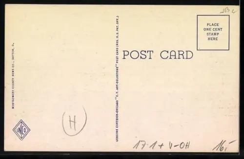 AK Dayton, OH, Masonic Temple, Freimaurer