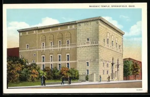AK Springfield, OH, Masonic Temple, Freimaurer